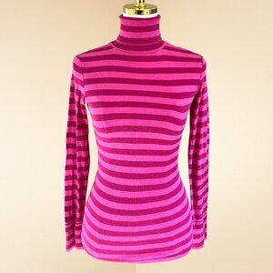 Vintage Y2K Express Pink Striped Turtleneck
